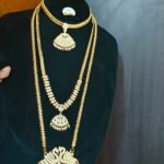 Premium Impon Combo Jewelry Set – Elegant Stone Haram, Attigai & Matching Earrings