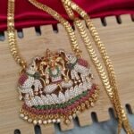 Lakshmi Haram 30 inch chain | Premium Gold Plated Lakshmi Necklace – LH003