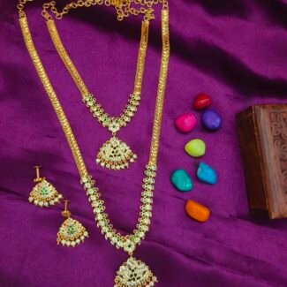 IMH001 Traditional Impon Haram – Elegant South Indian Jewellery
