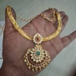 ATT016 – Premium Traditional Attigai Necklace | Gold-Plated Temple Jewellery