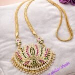 IMDC002 – Premium Impon Lotus Dollar Chain | Gold Plated Traditional Jewellery